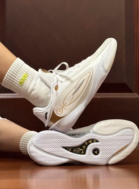 李宁韦德808 5Ultra䨻科技减震回弹篮球鞋低帮实战球鞋夏季新款男