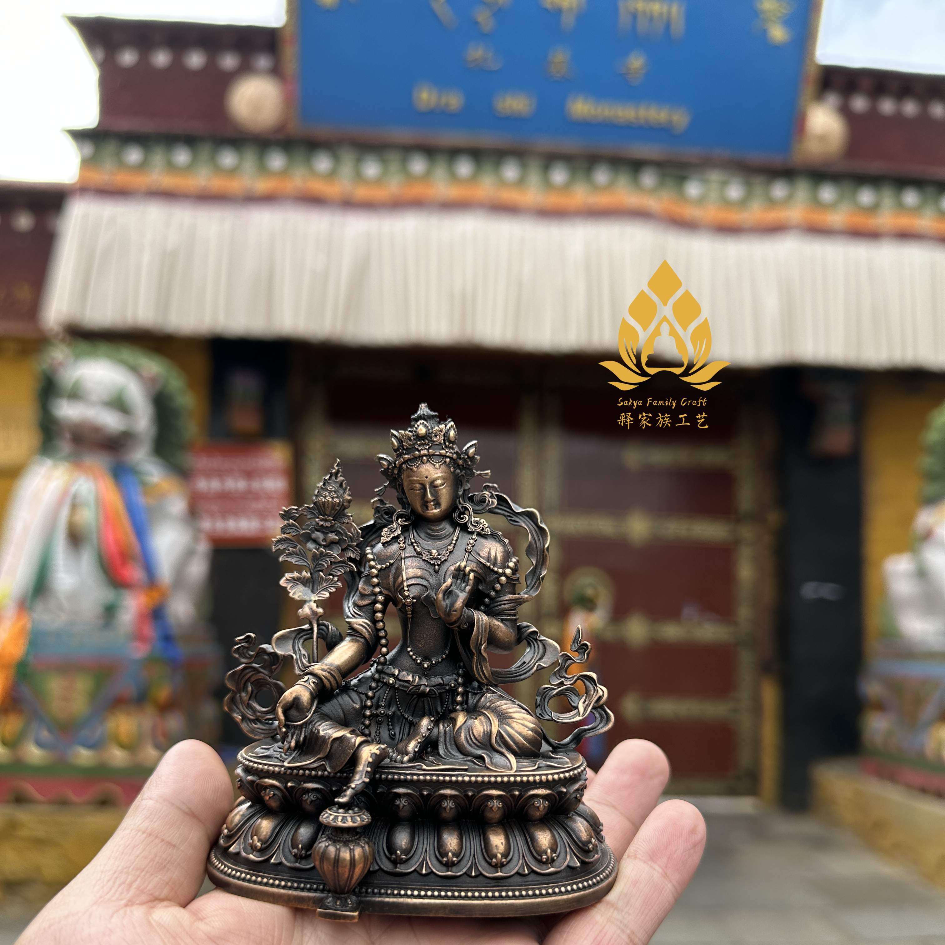 扎基s财源天母佛像密宗纯铜财神母藏传居家供奉摆件巴素达喇