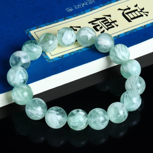 天然羽毛萤石手链彩萤石异象手串女款 情人节生日礼物饰品送证书