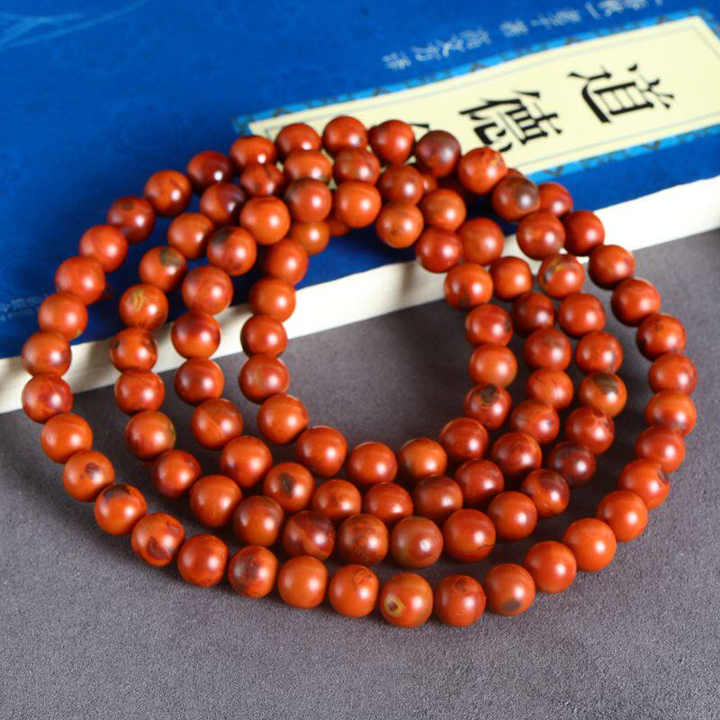 天然南红玛瑙手链收藏级黄皮鸡血包浆佛珠手串男女款礼物送证书