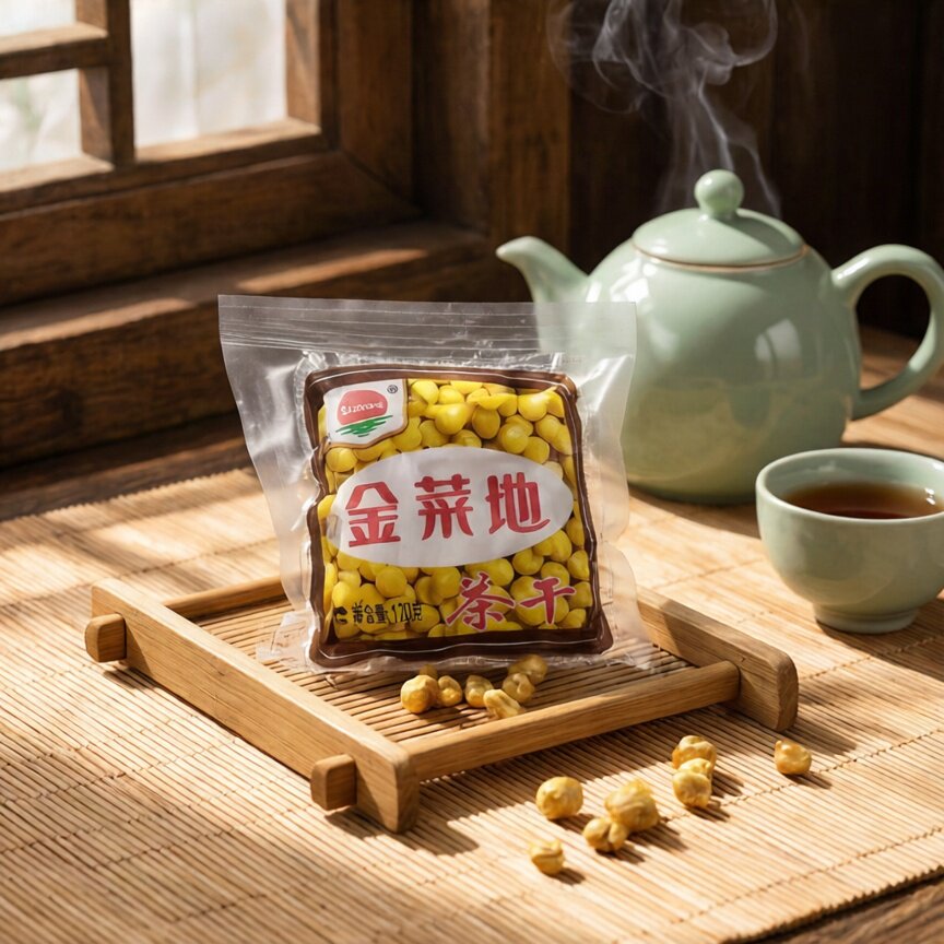 马鞍山金菜地茶干120g安徽特产小吃做菜豆腐干素软香10袋20袋包邮