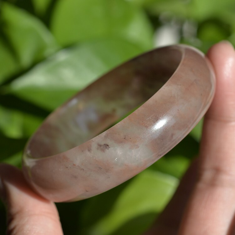 67#内径58.5圈正品纯天然新疆金丝玉紫罗兰手镯紫色紫气东来