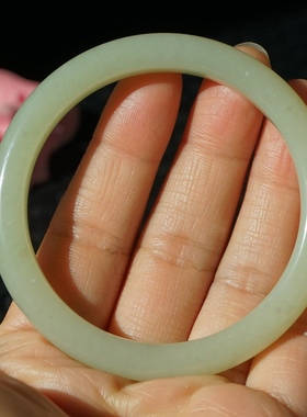 24#内径53.5mm天然和田玉手镯小手镯小尺寸油润通透青白玉小口径