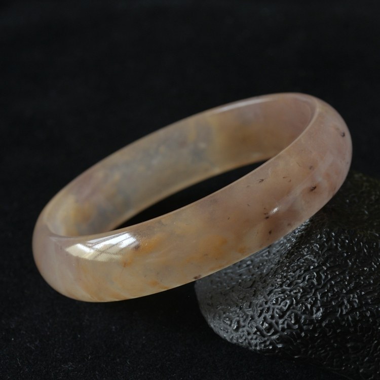 38#内径65圈正品纯天然新疆金丝玉紫罗兰手镯紫色紫气东来