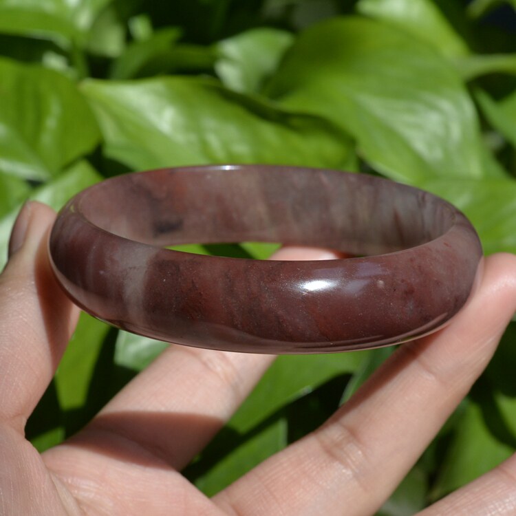 38#内径64圈正品纯天然新疆金丝玉紫罗兰手镯紫色紫气东来