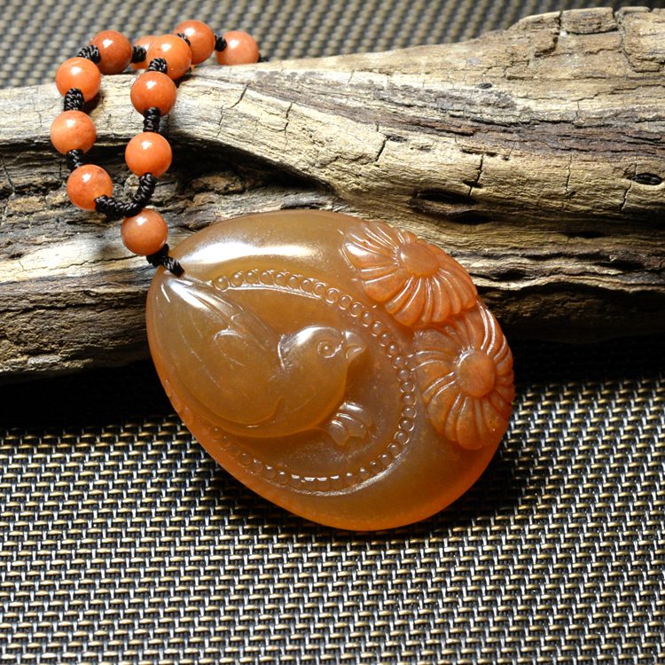 宝石光料俏色菊花喜从天降金丝玉