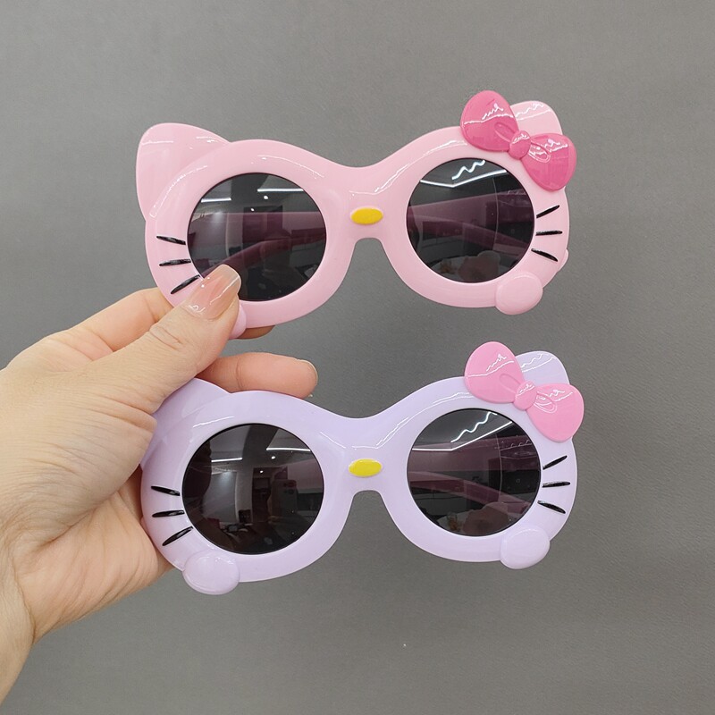 女童可爱猫咪防紫外线太阳镜