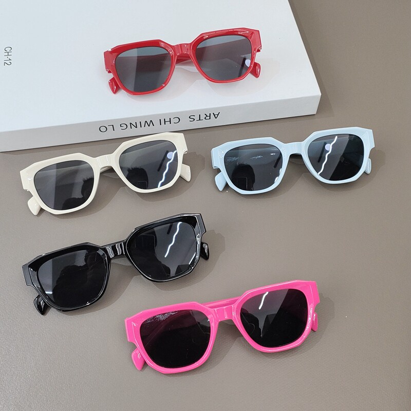 儿童墨镜ins韩国女童宝宝拍照装饰眼镜时尚简约男童防晒太阳镜潮