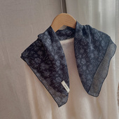 中国风70CM碎花棉麻方巾女春秋百搭装 防晒纱巾 饰围脖护颈围巾夏季