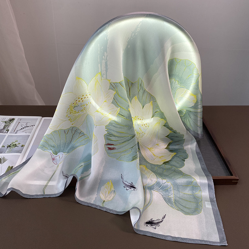 春秋夏季中国风女真丝方巾