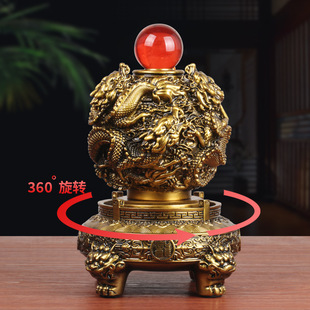 龙转乾坤鼎摆件时来运转中式 龙鼎客厅玄关办公室店铺公司开业礼品