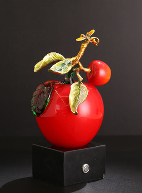 苹果电视柜摆件家居饰品水晶车载轻奢灯收纳室内