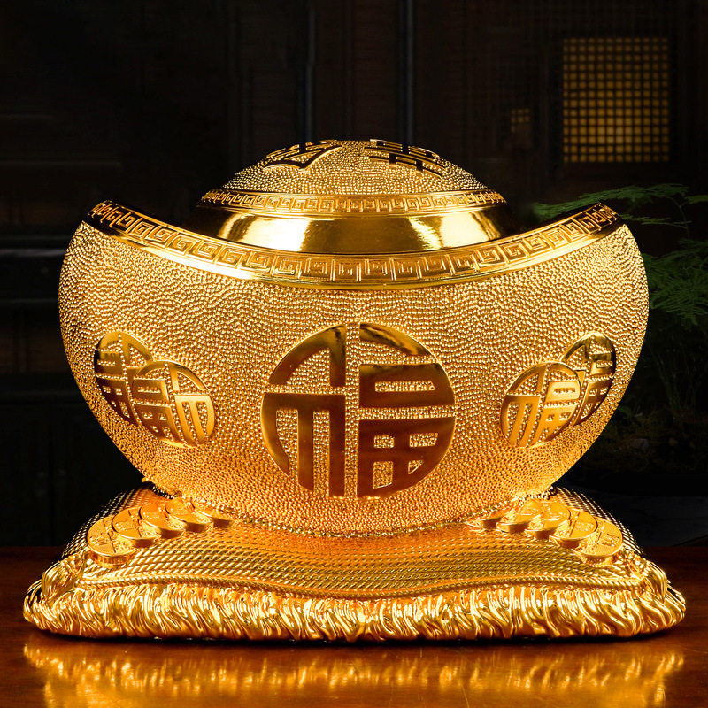 中式聚宝盆元宝储蓄存钱罐摆件客厅酒柜办公室装饰品店铺开业礼品,家居饰品,桌面摆件,淘宝优惠券,粉丝福利购,淘宝优惠卷