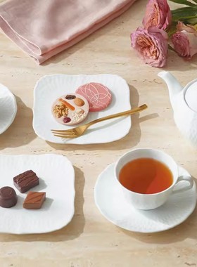 Noritake则武日本 cher blanc雪儿茶咖啡餐具糖奶马克杯碟餐盘碗