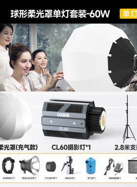 奉科（FENGKE）录明CL60双色温直播补光灯LED手持户外摄影灯网红