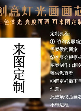 OQB莲花楼灯光画成毅周边奇异果创意床头摆件小夜灯相框发光画定