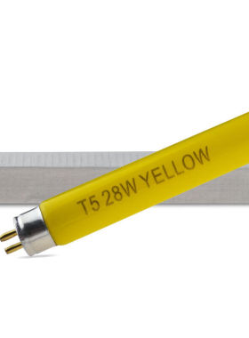 定制T514W21W28W防.管黄色无UV防曝光车间蚊灯管黄灯管黄光16-20W