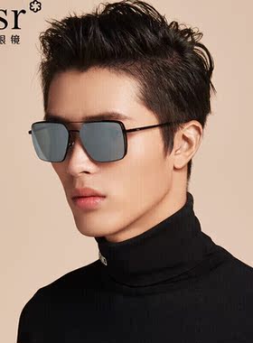 帕莎（Prsr）偏光太阳镜男大框墨镜驾驶司机镜方框潮时尚型男士大