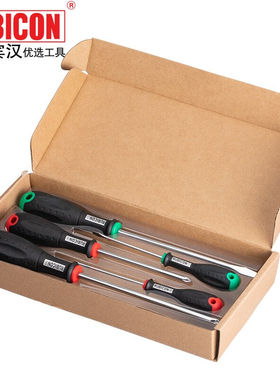 罗宾汉（RUBICON）500-5A双色手柄螺丝批套装5件组合包手动工具