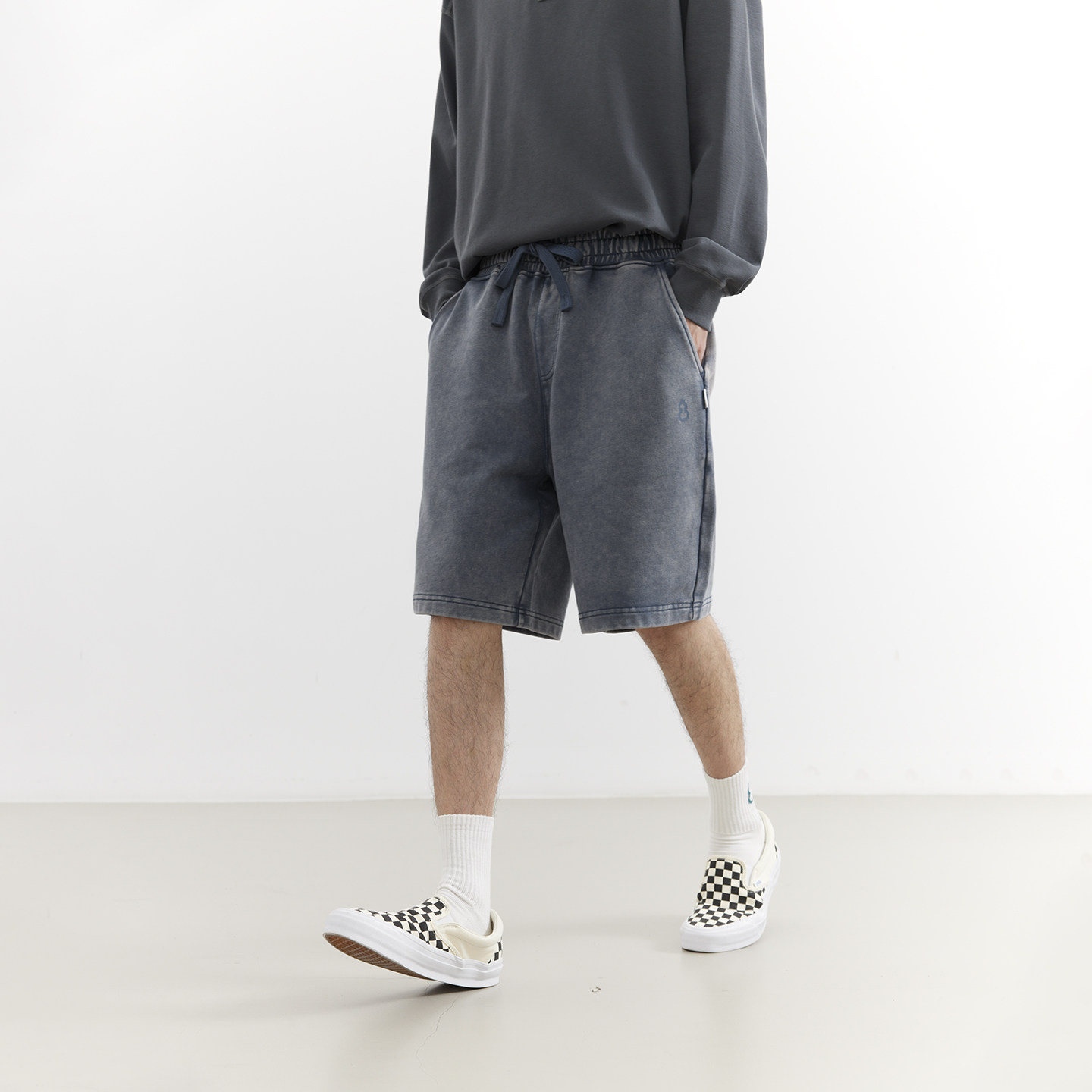 吃茶去chichaqu25全棉重磅洗水做旧短卫裤复古宽松街头休闲运动,男装,短裤,淘宝优惠券,粉丝福利购,淘宝优惠卷