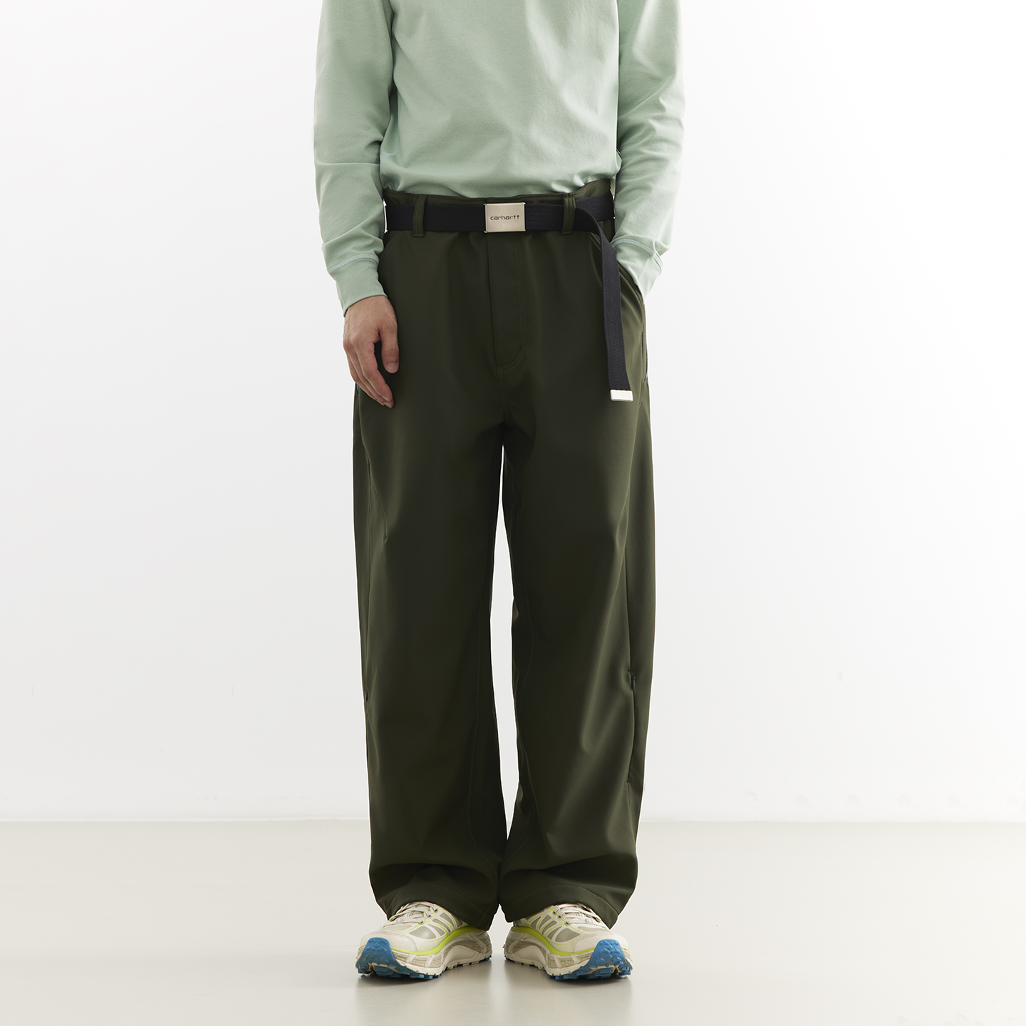 吃茶去chichaqu25户外三防防风防泼水软壳带绒宽松冲锋长裤徒步