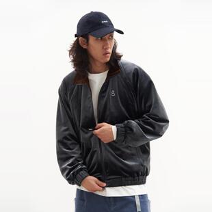 吃茶去chichaqu2024经典 复古天鹅绒夹克丝绒街头休闲男女百搭