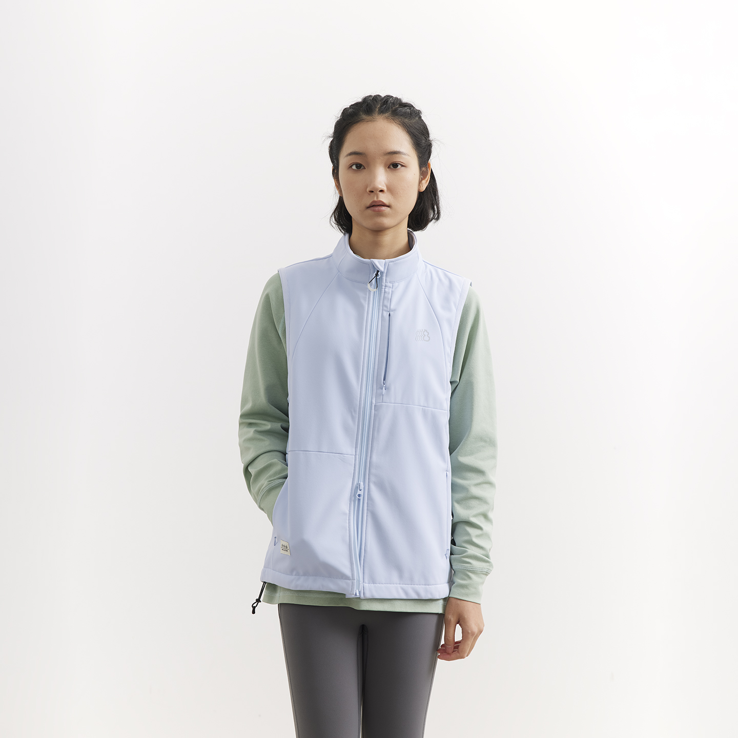 chichaqu防风防泼水带绒软壳马甲