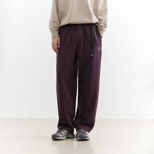 吃茶去chichaqu25经典 复古运动休闲百搭 全棉宽松直筒卡扣长卫裤