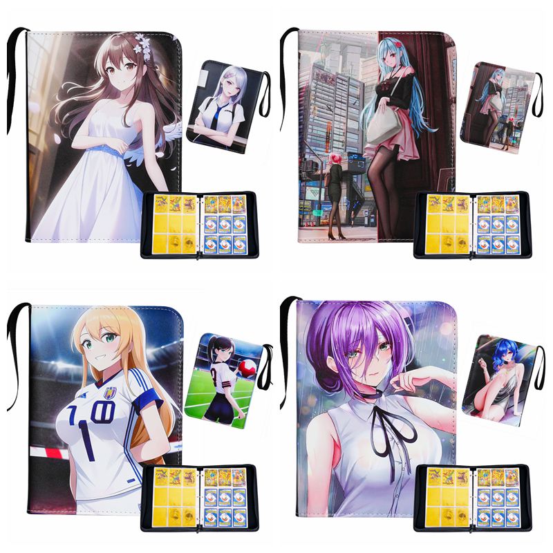 女神物语卡片收藏册大容量九宫格防水皮质拉链款活页集卡册收纳册