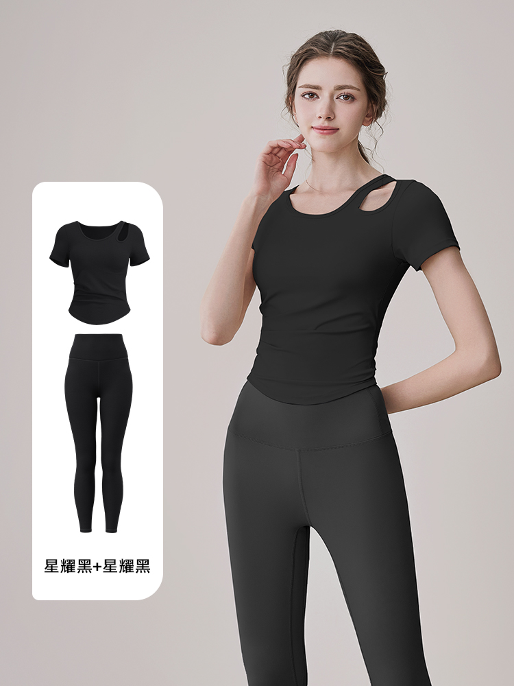 [Short Sleeves + Trousers]Star Black + Star Black