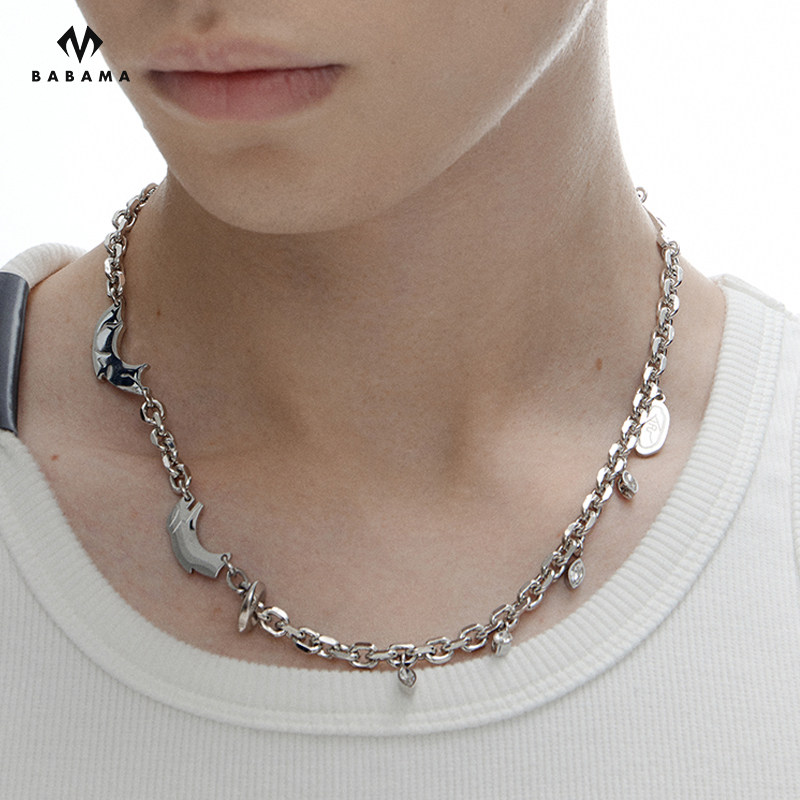 babama山河令联名知己系列古巴项链女小众设计情侣锁骨链男士吊坠