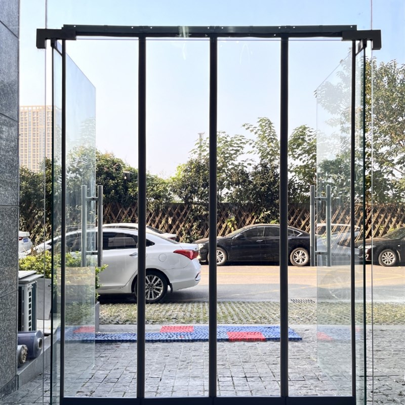 免打孔磁吸透明空调门帘磁铁塑料pvc隔断帘商用软皮帘挡风防冷气