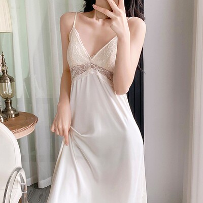 春夏季睡衣薄款长袖长袍