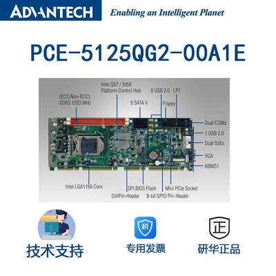 PCE-5125QG2-00A1E LGA 1156 i7/i5/i3/DDR3 / 双千兆网口