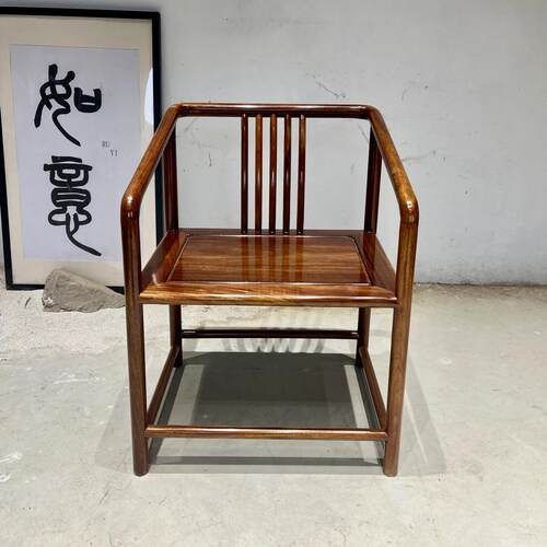 奥坎中式禅椅全实木圈椅