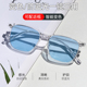 冰川蓝变蓝色近视眼镜男阳光下遇光变色眼睛女遇太阳自动感光镜片
