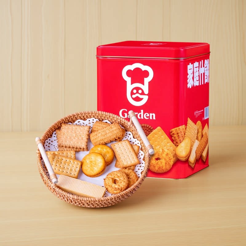 香港版嘉顿Garden什锦家庭饼干曲奇威化饼新年货探亲员工礼盒罐装