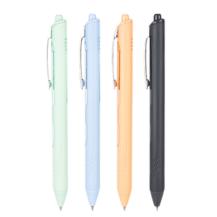 得力双珠按动中性笔0.5mm顺滑黑色水笔签字笔办公碳素笔大容量学生文具考试用按压式子弹头笔芯刷题笔sa110