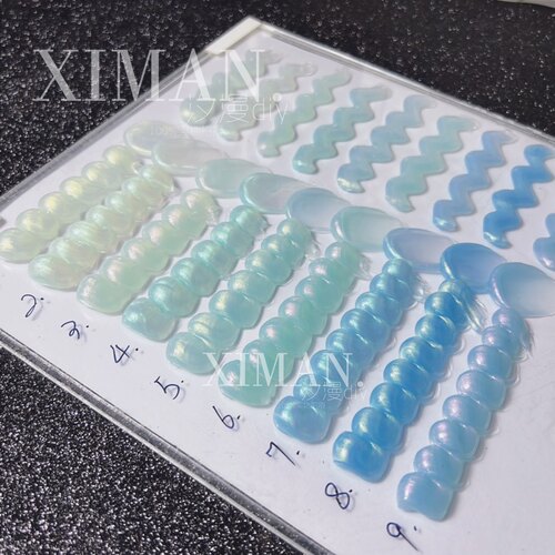 ｛蔚海之蓝｝50g蓝色系珠光胶偏光奶油胶手机壳发夹diy手工材料