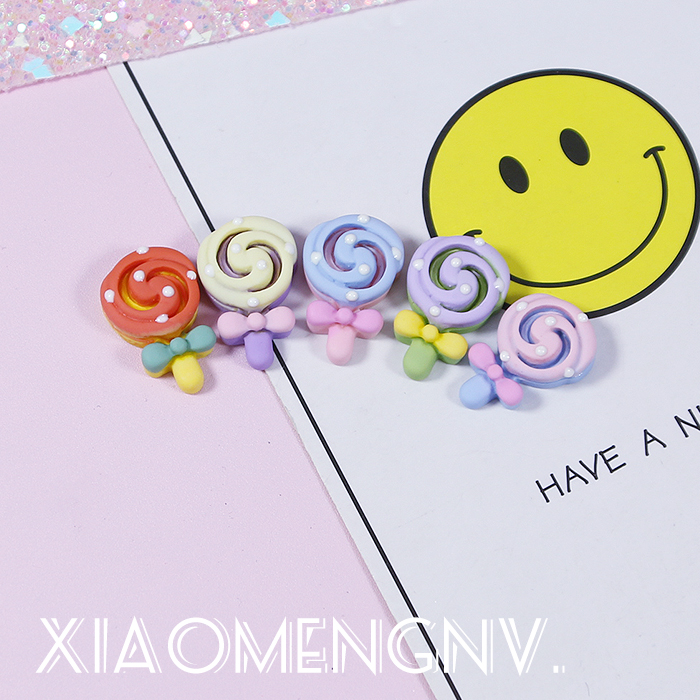 diy奶油胶手机壳树脂配件饰品材料迷你棒棒糖可爱手工发夹头饰