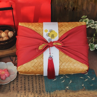 2026年新款竹编中式点心茶叶传统糕点包装礼盒酒店批发高级感轻奢