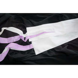 百搭超美双色雪纺系带宽腰封长裙质感束腰马面裙汉服直裾腰带通用