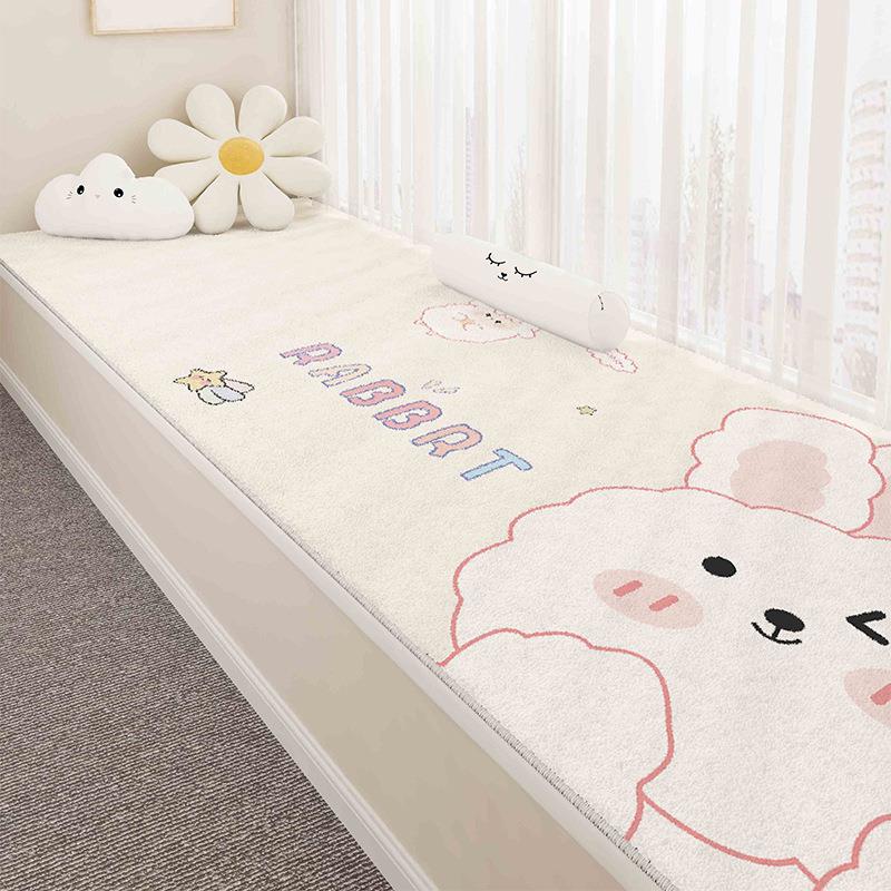 飘窗垫仿羊绒2025新款阳台垫子定制阳台窗台垫四季通用卧室毛毯垫