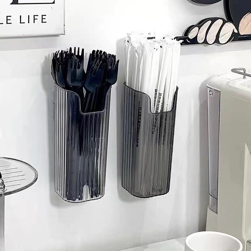 吸管收纳盒挂冰箱墙壁挂式筷子筒装吸管的桶置物架放吸管容器商用