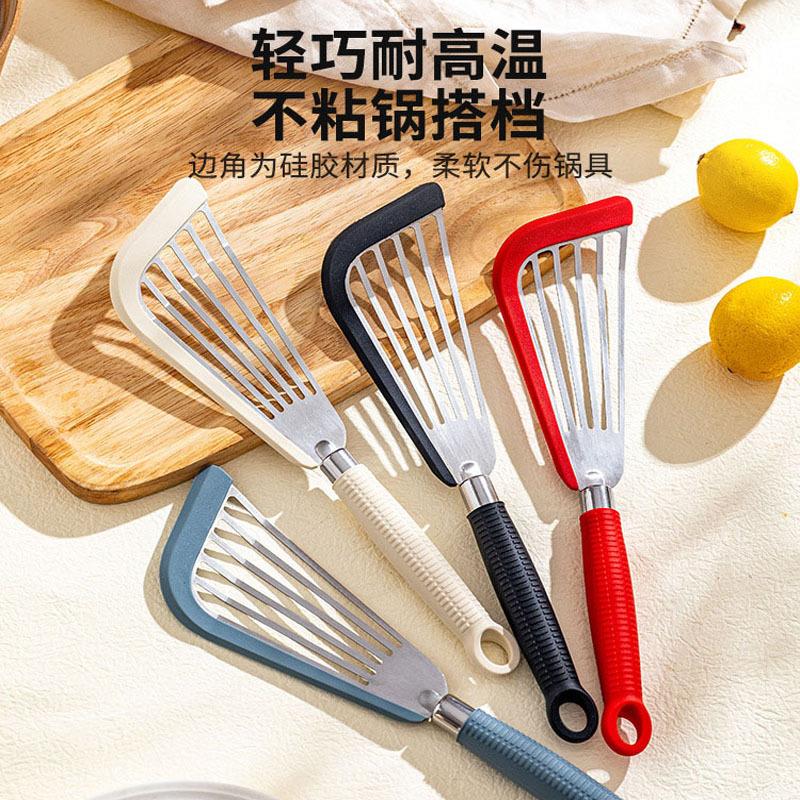 硅胶煎鱼铲蝴蝶铲不粘锅专用锅铲煎饼煎鱼煎蛋铲子煎牛扒漏铲厨具