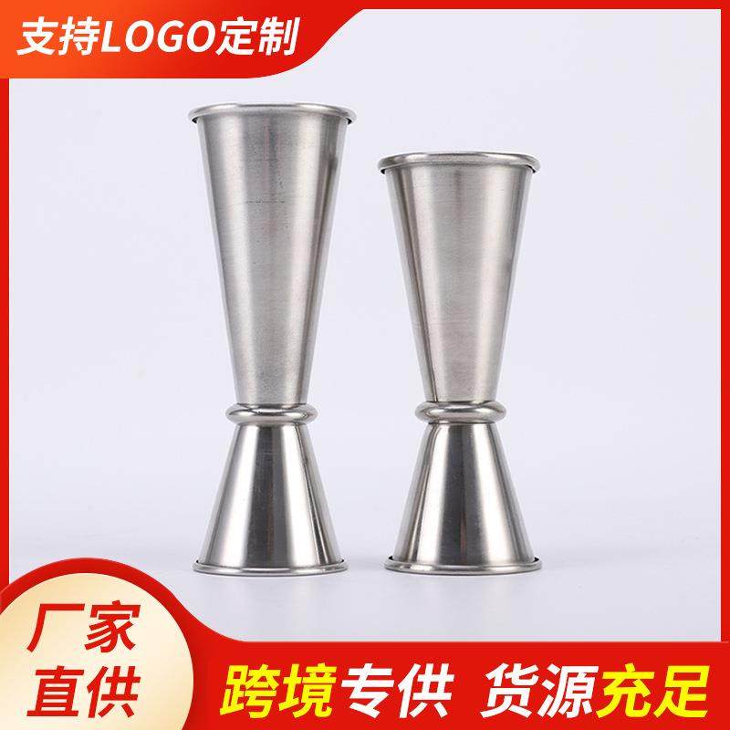 复古不锈钢调酒器鸡尾酒量杯盎司杯调酒手摇酒壶雪克杯三段式调酒