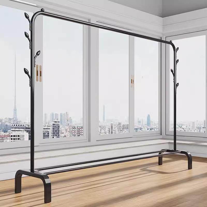 落地晾衣架挂衣杆折叠室内简易衣架家用卧室衣服架子阳台凉衣架