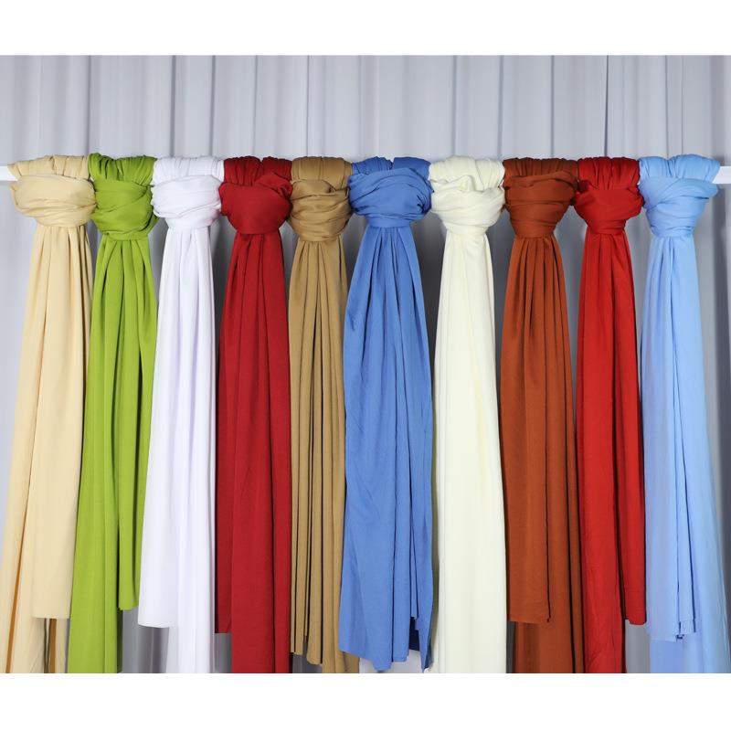 新款婚庆背景纱幔装饰布料珍珠雪纺条纶布纱婚礼舞台拱门布幔布置