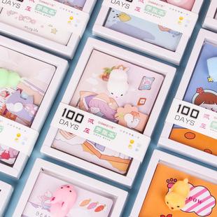 可爱少女心手账本创意入油流沙日记本小清新手帐本卡通学生笔记本