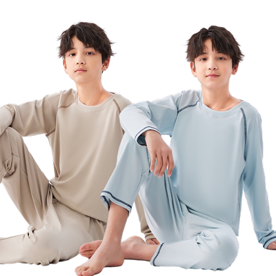 猫人男童睡衣纯棉春秋款